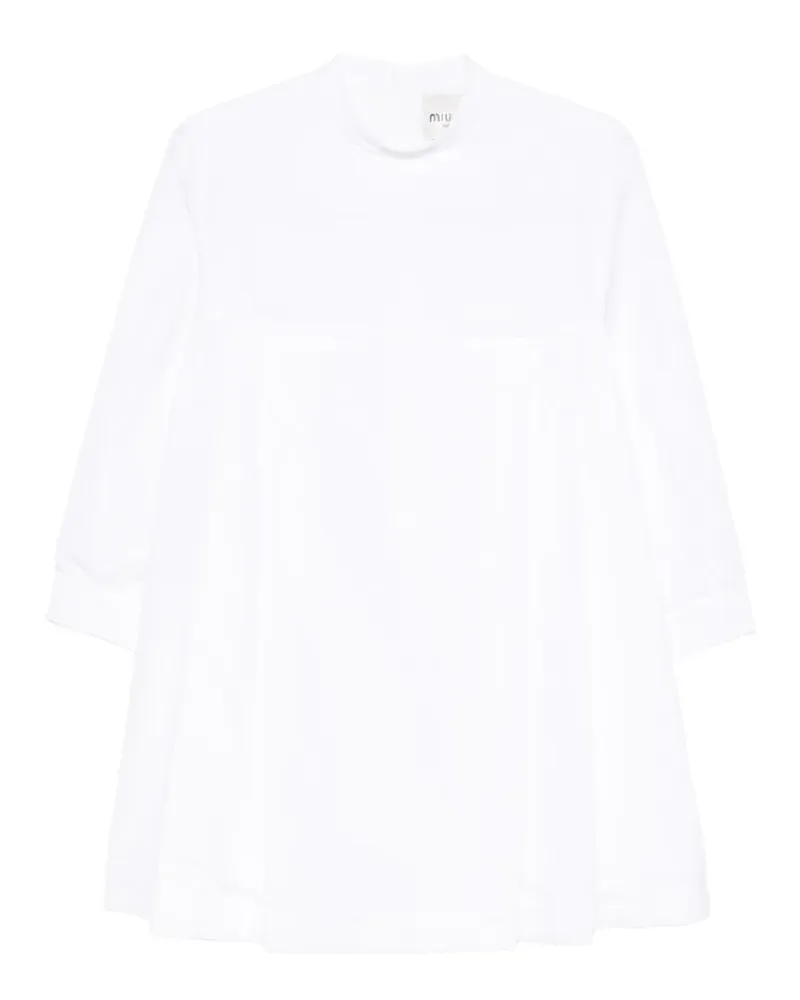 Miu Miu long-sleeve shirt dress - Weiß Weiß