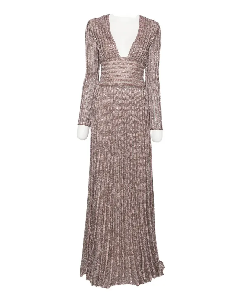 Missoni sequin-embellished pleated maxi dress - Braun Braun