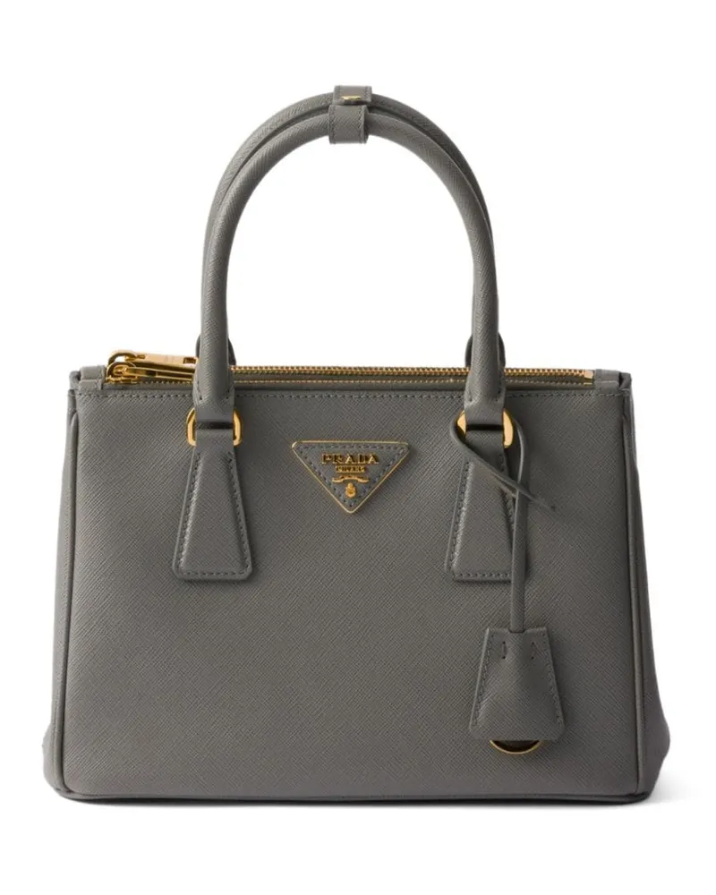 Prada Kleine Galleria Schultertasche - Grau Grau