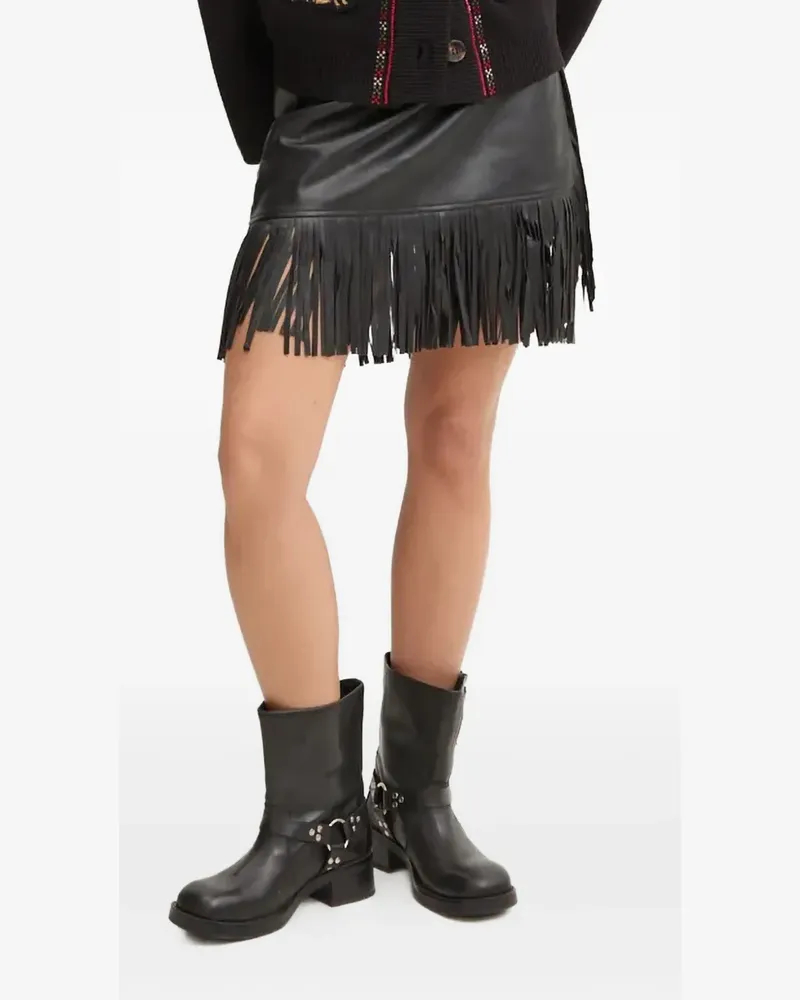 Never Fully Dressed Wickelrock mit Fransen - Schwarz Schwarz