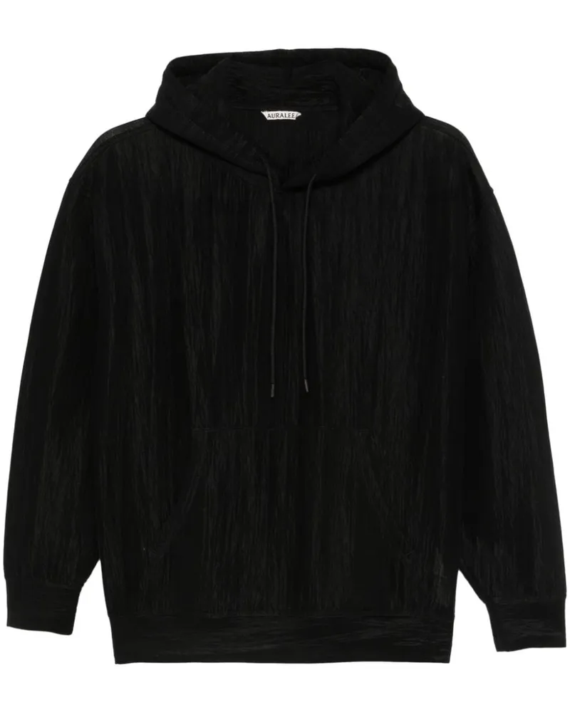 AURALEE Semi-transparenter Hoodie - Schwarz Schwarz