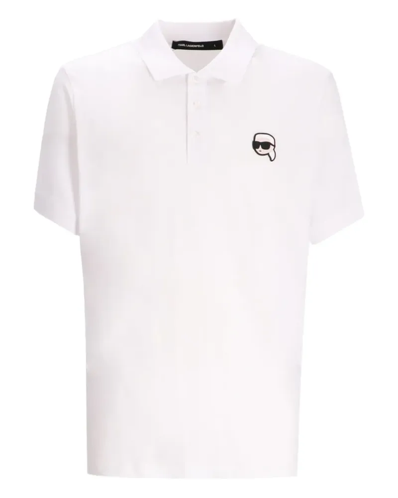 Karl Lagerfeld Poloshirt mit Verzierung - Weiß Weiß