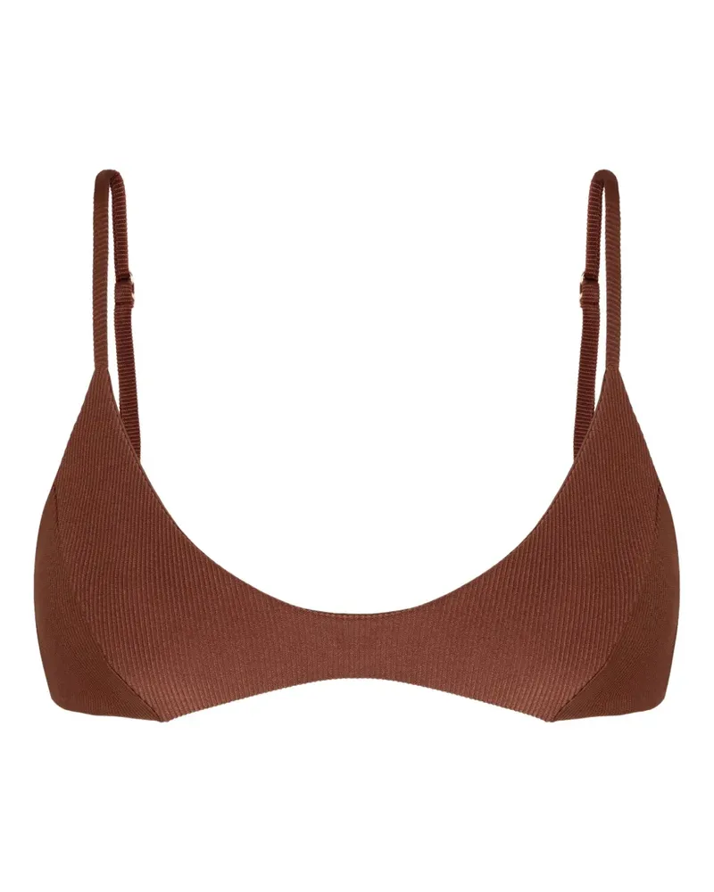 Lenny Niemeyer Geripptes Triangel-Bikinioberteil - Braun Braun