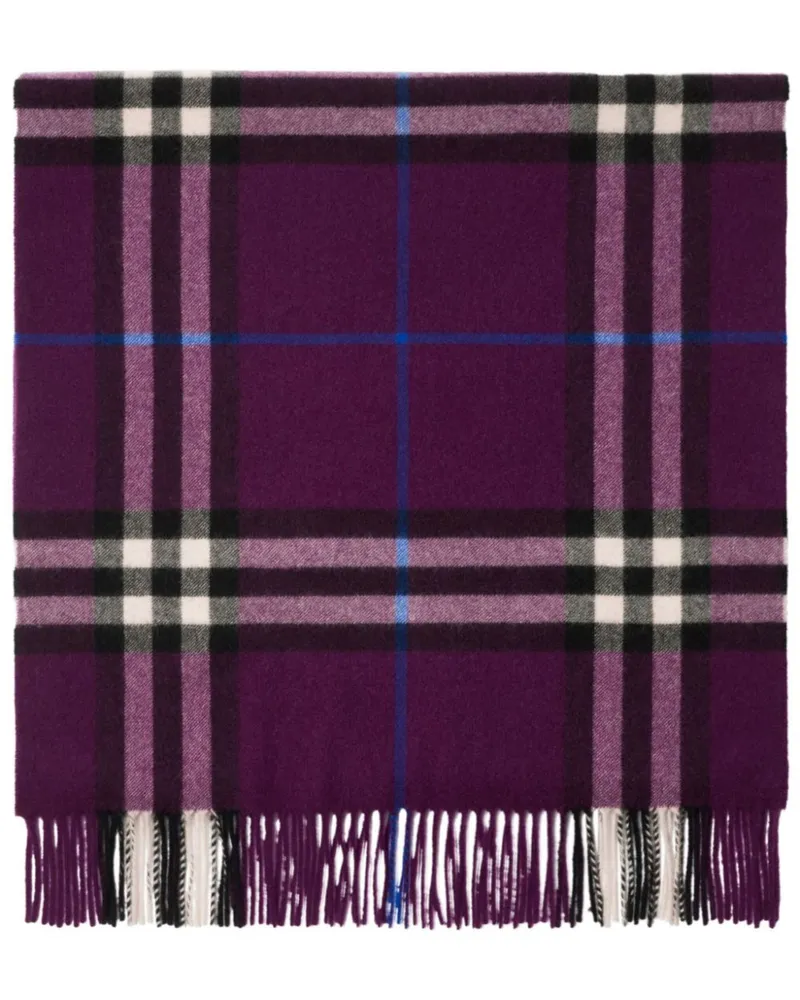 Burberry Karierter Kaschmirschal - Violett Violett