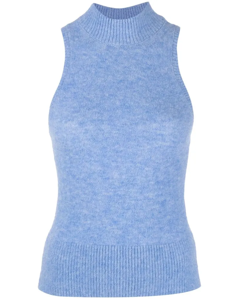 Patou Strickoberteil mit Stehkragen - Blau Blau