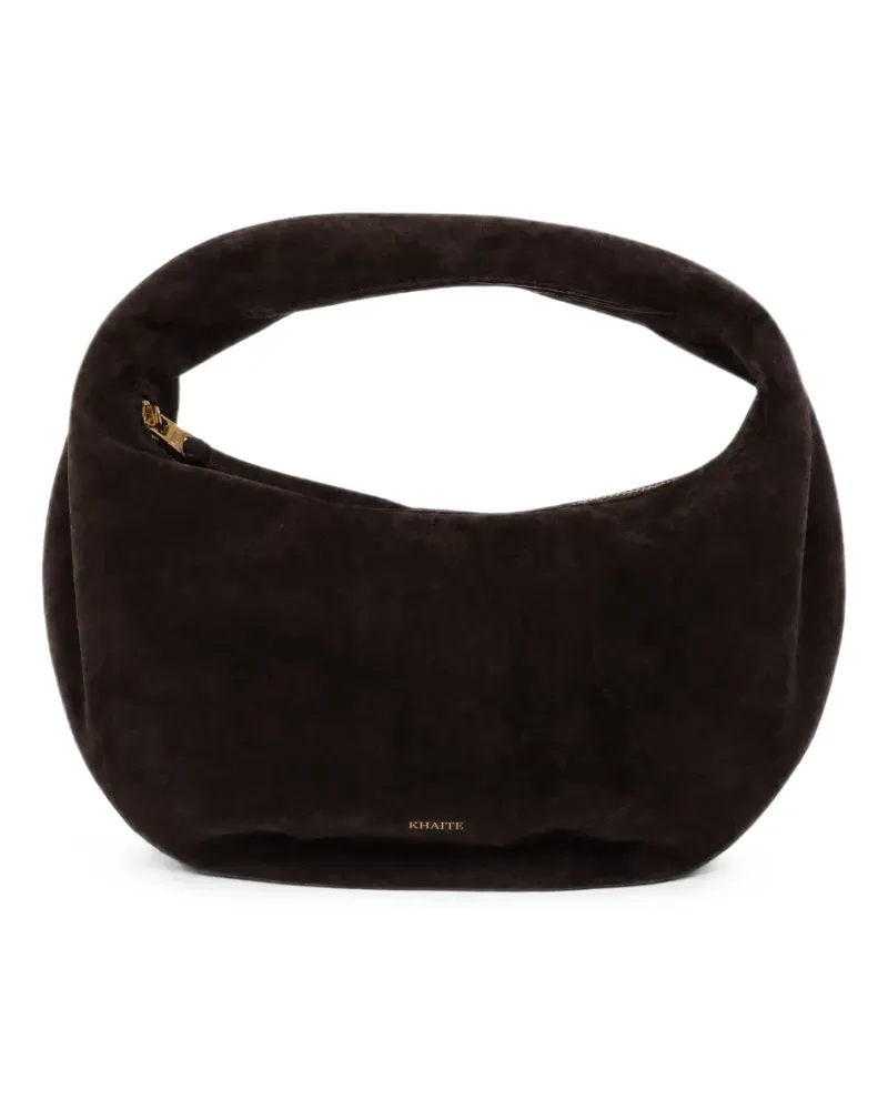 KHAITE suede shoulder bag - Braun Braun