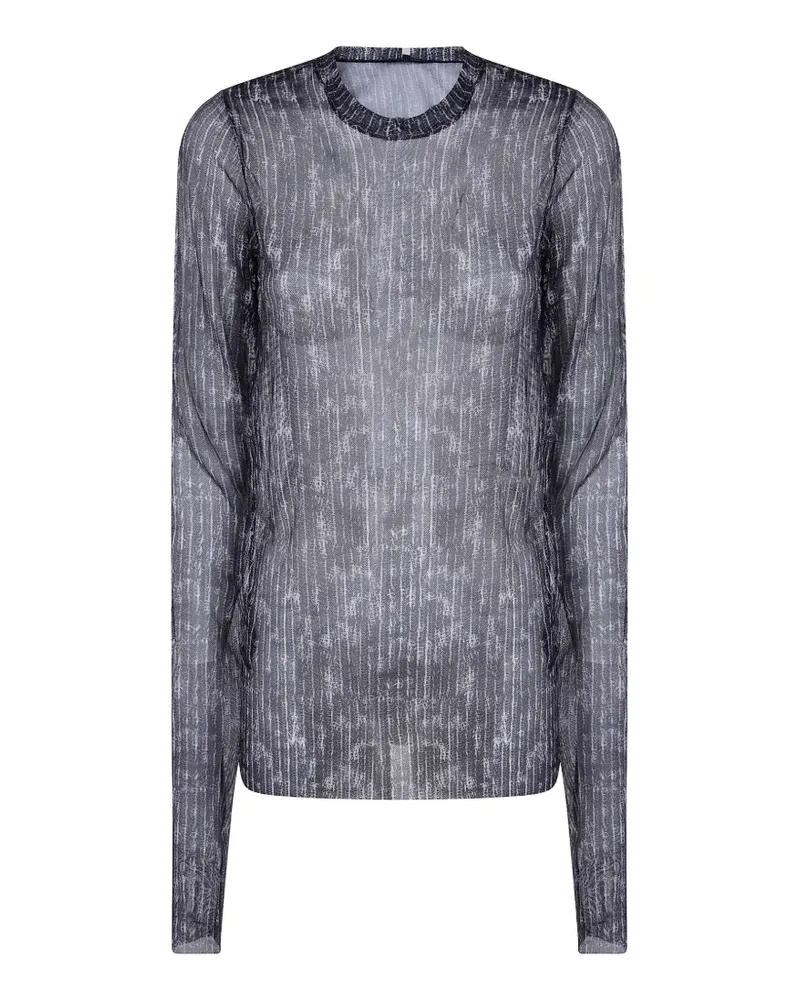Maria Calderara sheer graphic-print T-shirt - Schwarz Schwarz