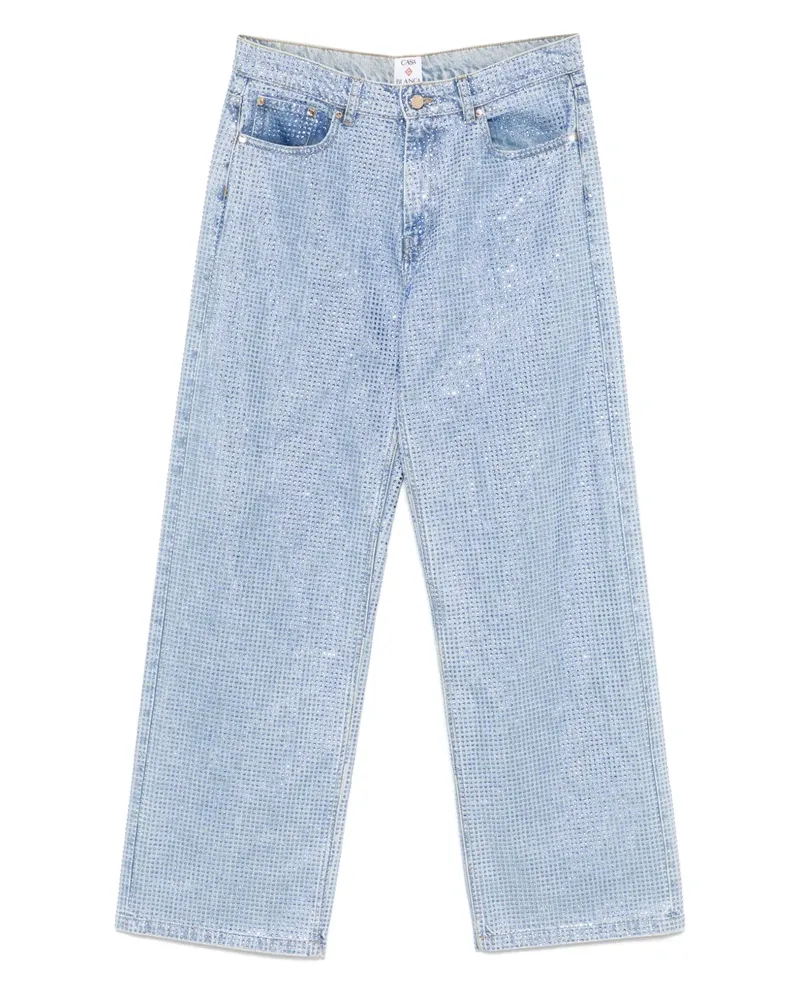 Casablanca Paris Jeans mit Kristallverzierung - Blau Blau