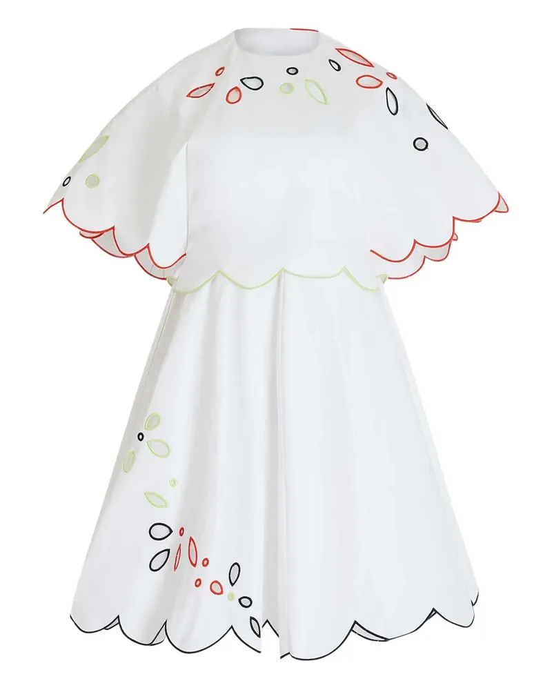 Rosie Assoulin Buttercup Kleid mit Wellensaum - Weiß Weiß