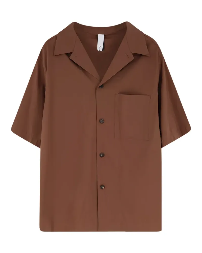 Hevò short-sleeve bowling-collar shirt - Braun Braun