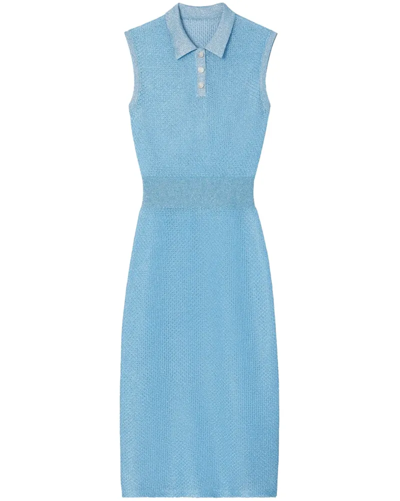 Tory Burch Gestricktes Poloshirtkleid - Blau Blau