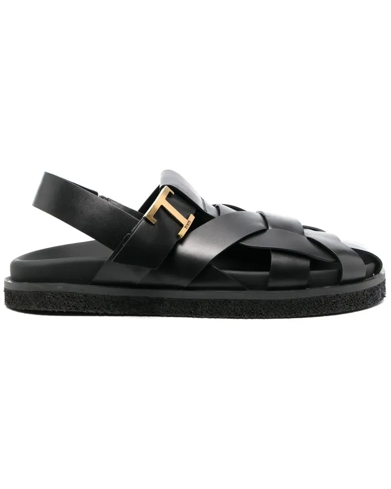 TOD'S Sandalen aus Leder - Schwarz Schwarz