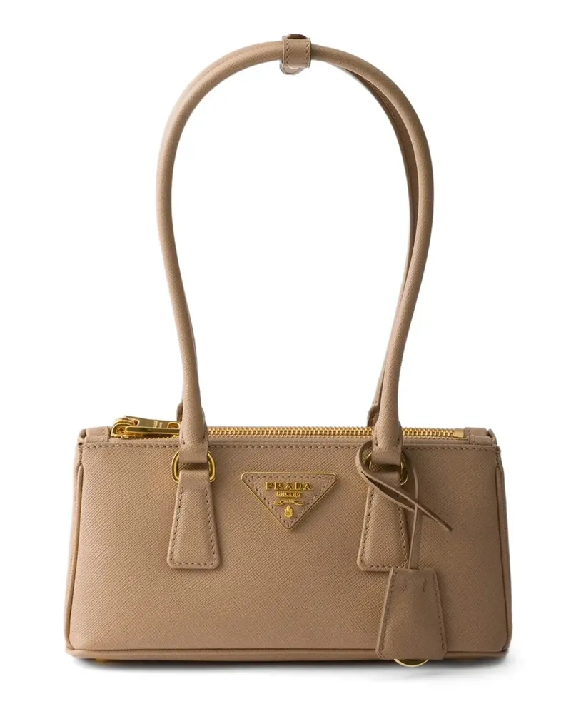 Prada Galleria Mini-Tasche aus Saffiano-Leder - Nude Nude