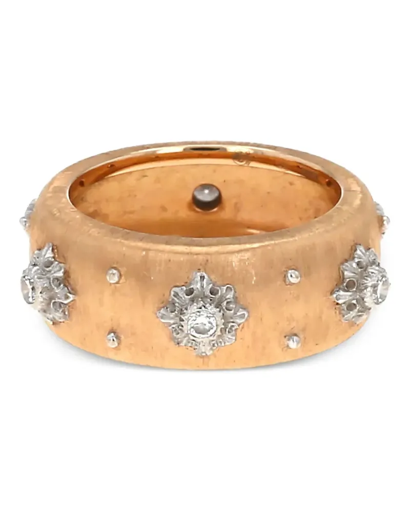 Buccellati 18kt Macri Goldring mit Diamanten - Rosa Rosa