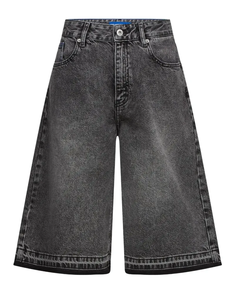 Karl Lagerfeld washed-effect relaxed-fit shorts - Schwarz Schwarz