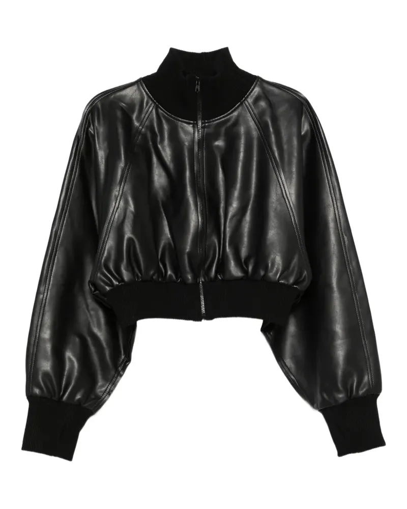 Norma Kamali Cropped-Bomberjacke im Oversized-Look - Schwarz Schwarz