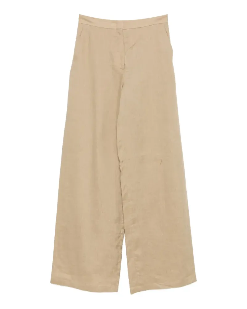 Max Mara Msttapioca zip-up palazzo pants - Nude Nude