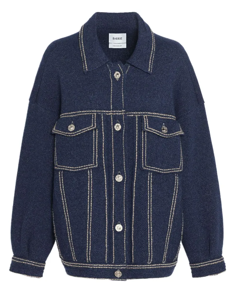 Barrie Gestrickte Hemdjacke - Blau Blau
