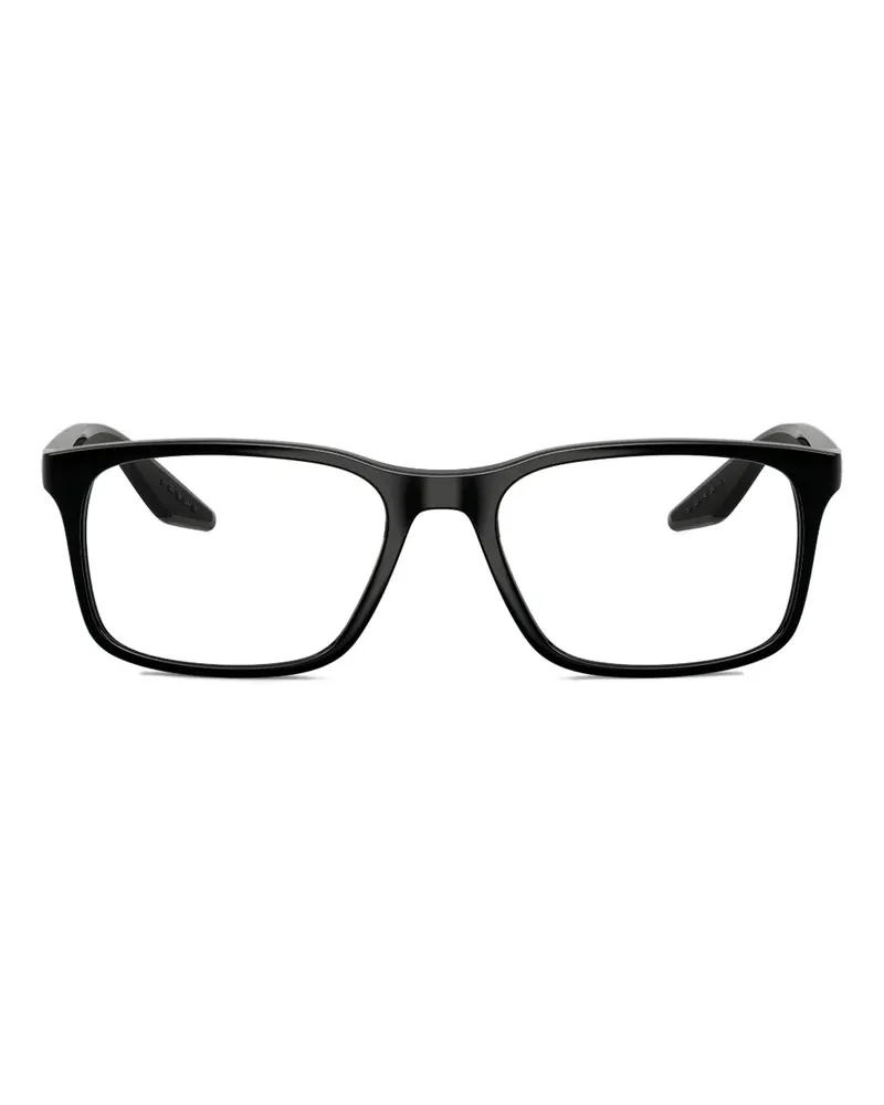 Prada Brille mit eckigem Gestell - Schwarz Schwarz