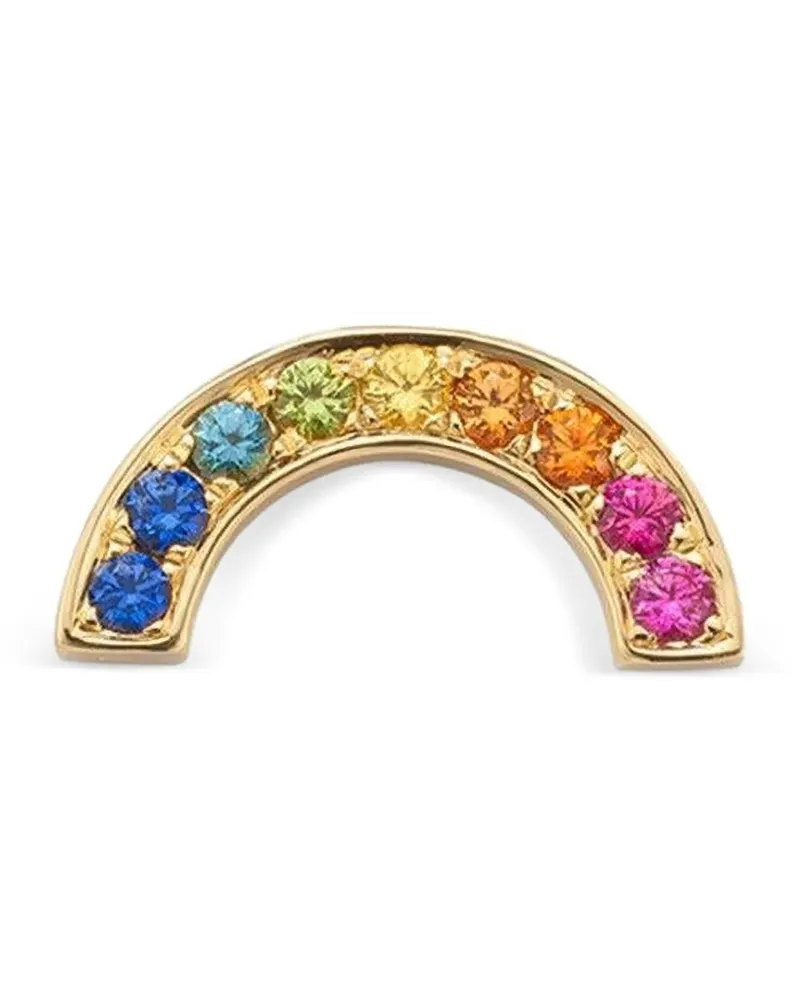 Robinson Pelham 14kt Rainbow Gelbgoldohrringe mit Saphir Gold