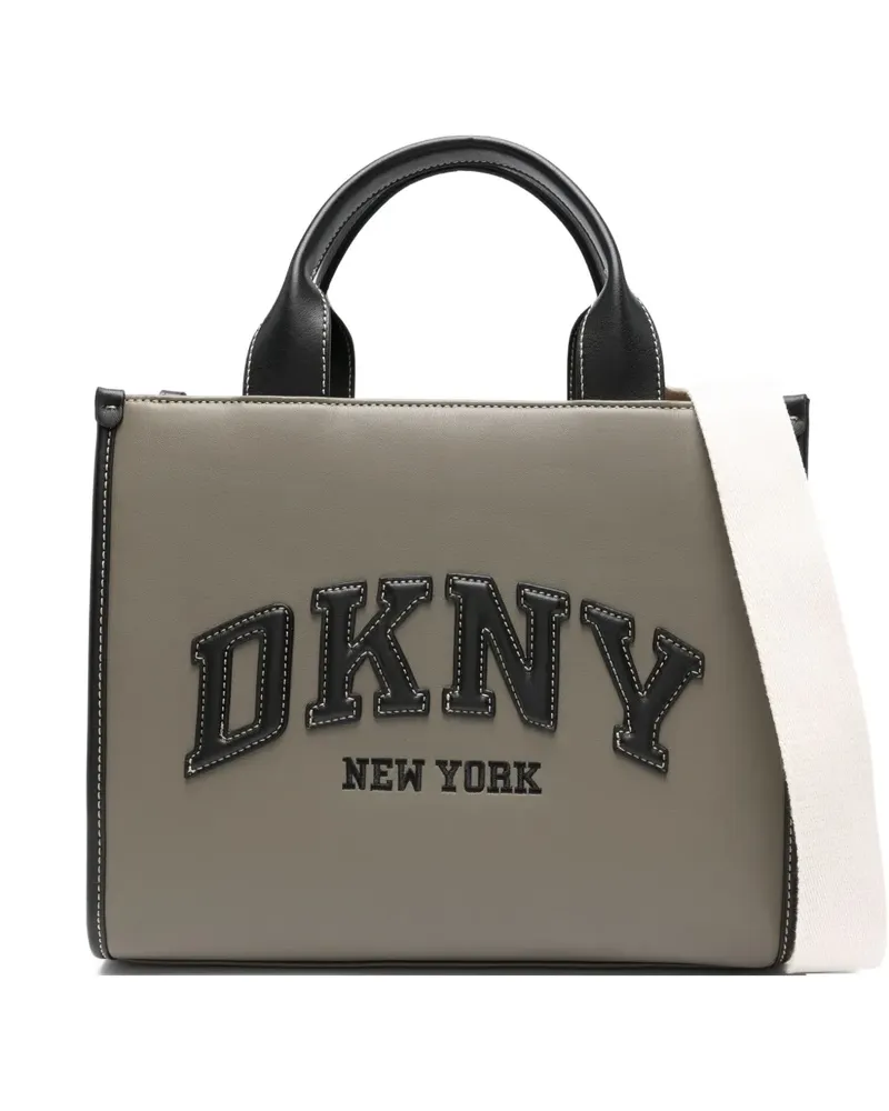 DKNY Mittelgroße Tote Bag mit Logo-Schild - Grün Grün