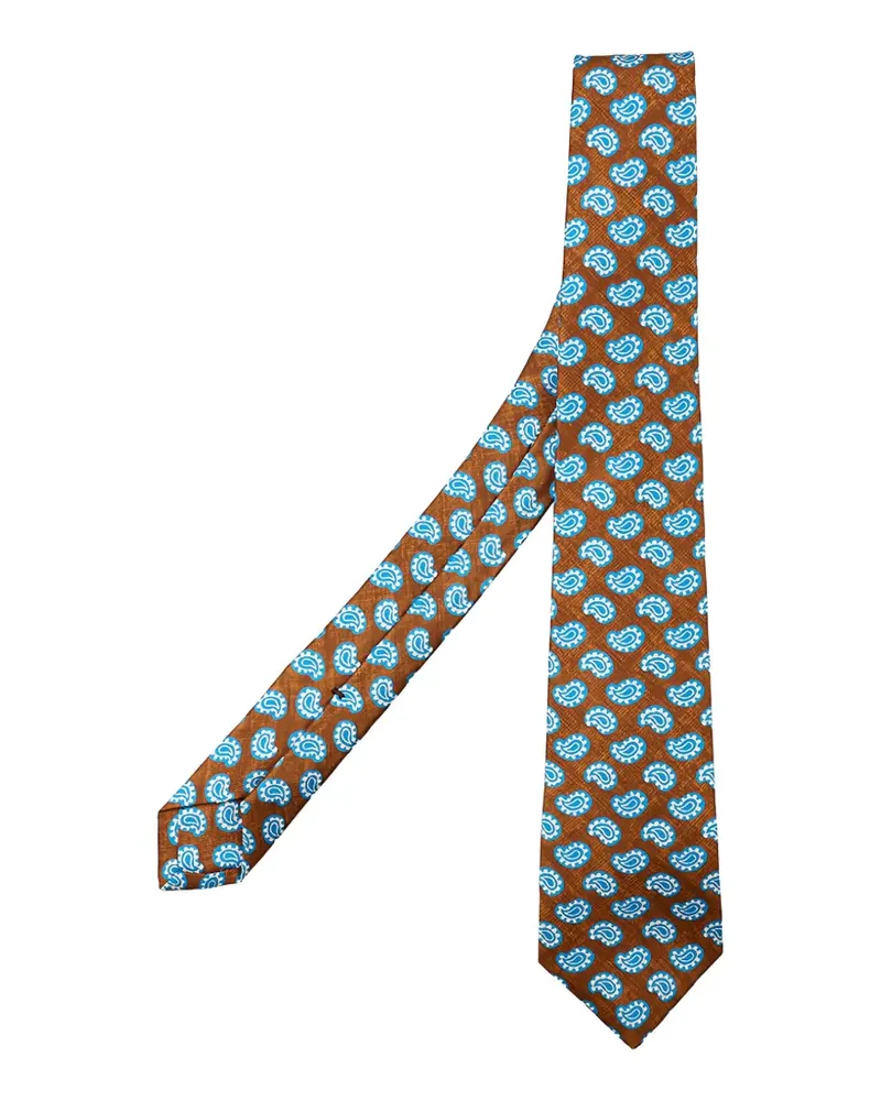 Kiton paisley-print tie - Braun Braun