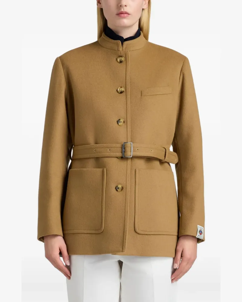 Bally Jacke mit Gürtel - Braun Braun
