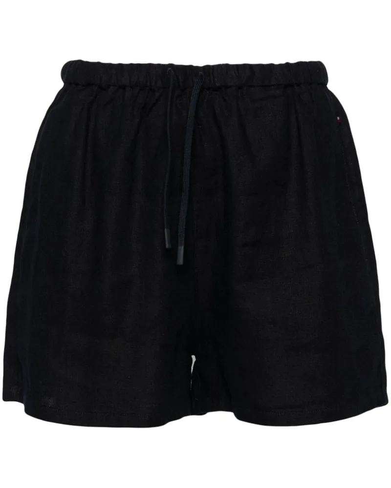 Tommy Hilfiger Gerade High-Waist-Shorts - Blau Blau