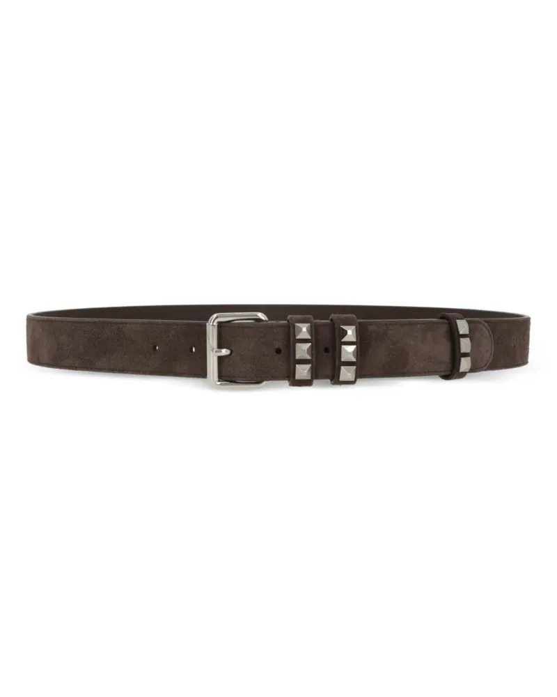 Valentino Garavani studs buckled belt - Braun Braun