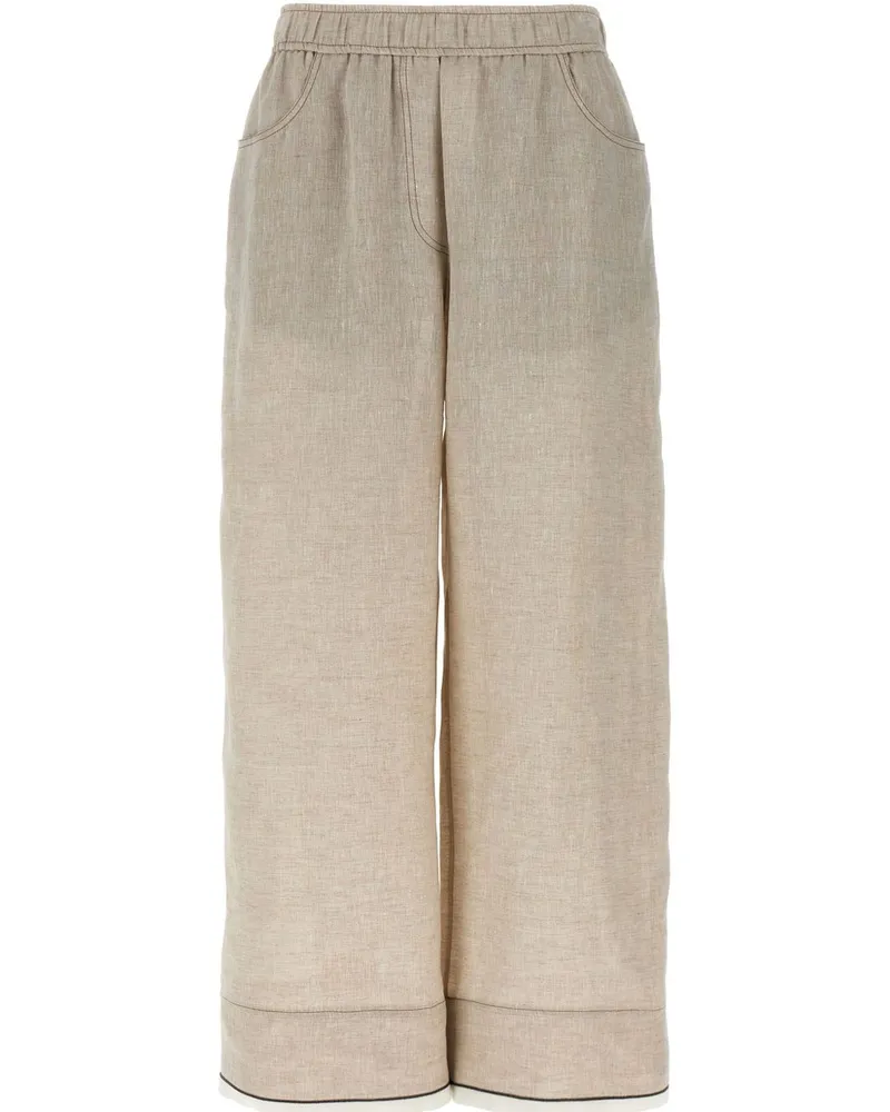 Brunello Cucinelli Monile Hose mit geradem Bein - Nude Nude