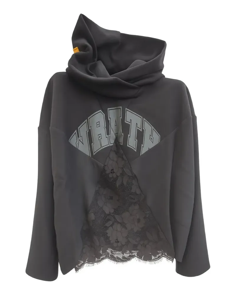 John Richmond Hoodie aus Spitze - Schwarz Schwarz