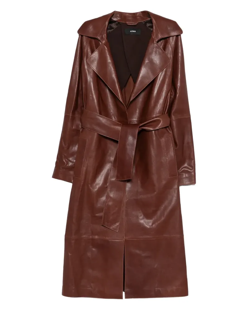 Arma Trenchcoat aus Leder - Braun Braun