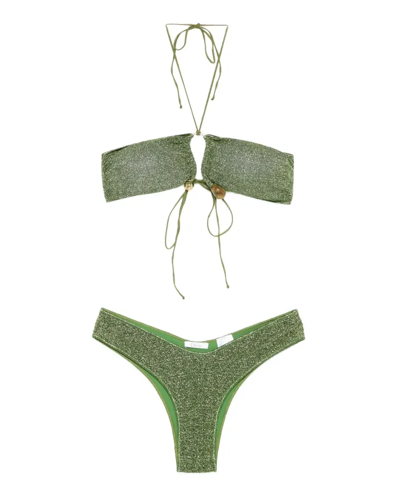 Oséree Lumiere stones bandeau bikini - Grün Grün