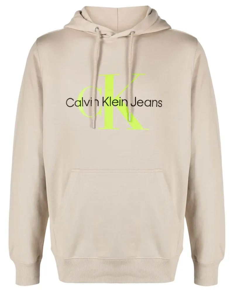 Calvin Klein Hoodie mit Logo-Print - Nude Nude