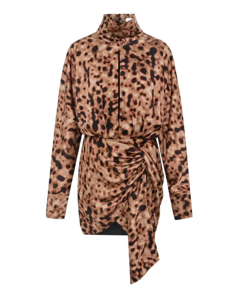 16ARLINGTON Zambra Minikleid mit Print - Braun Braun