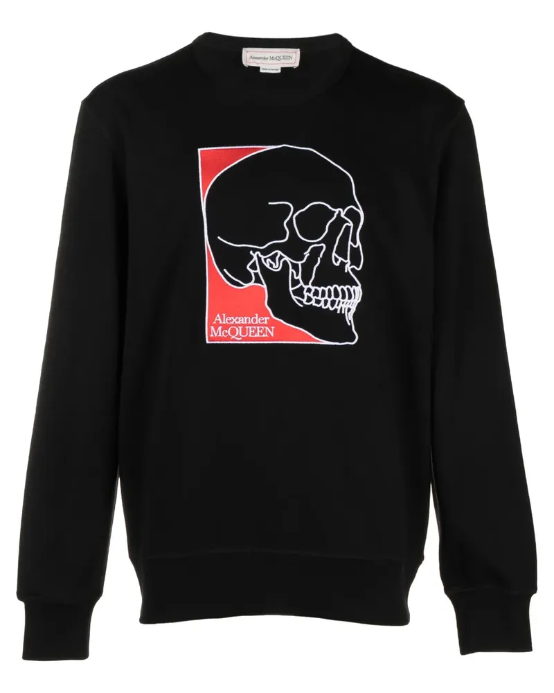 Alexander McQueen Sweatshirt mit Totenkopf-Print - Schwarz Schwarz