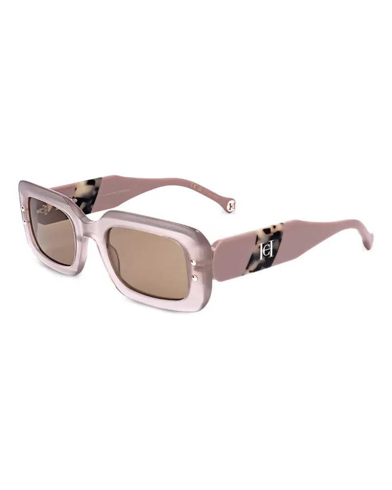 Carolina Herrera New York Eckige Sonnenbrille in Schildpattoptik - Rosa Rosa