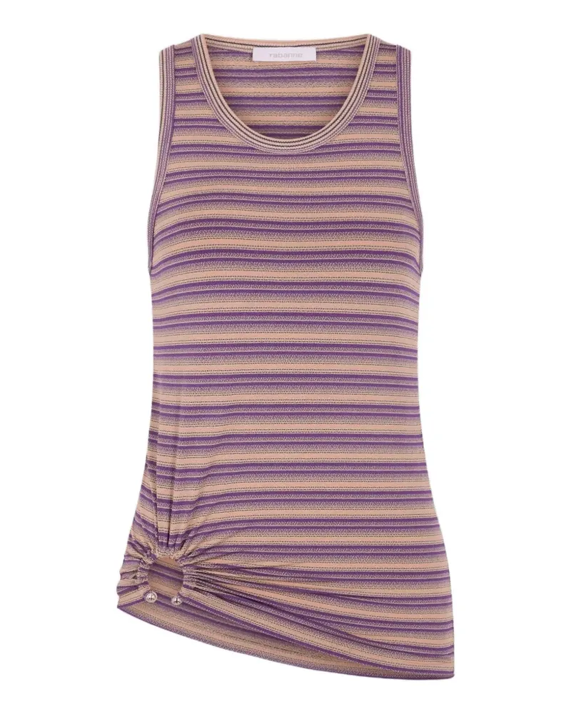 Paco Rabanne Gestreiftes Tanktop aus Viskose-Jersey - Rosa Rosa