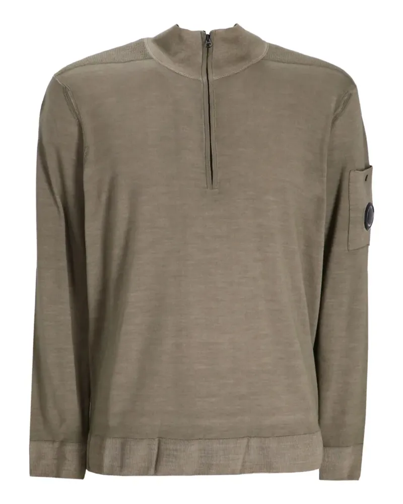 C.P. Company Half-Zip-Pullover mit Tasche - Grün Grün