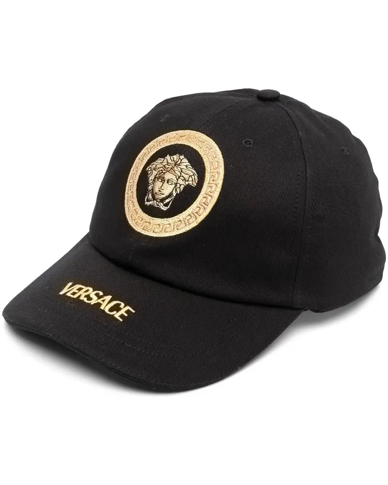 Versace Baseballkappe mit Logo-Stickerei - Schwarz Schwarz