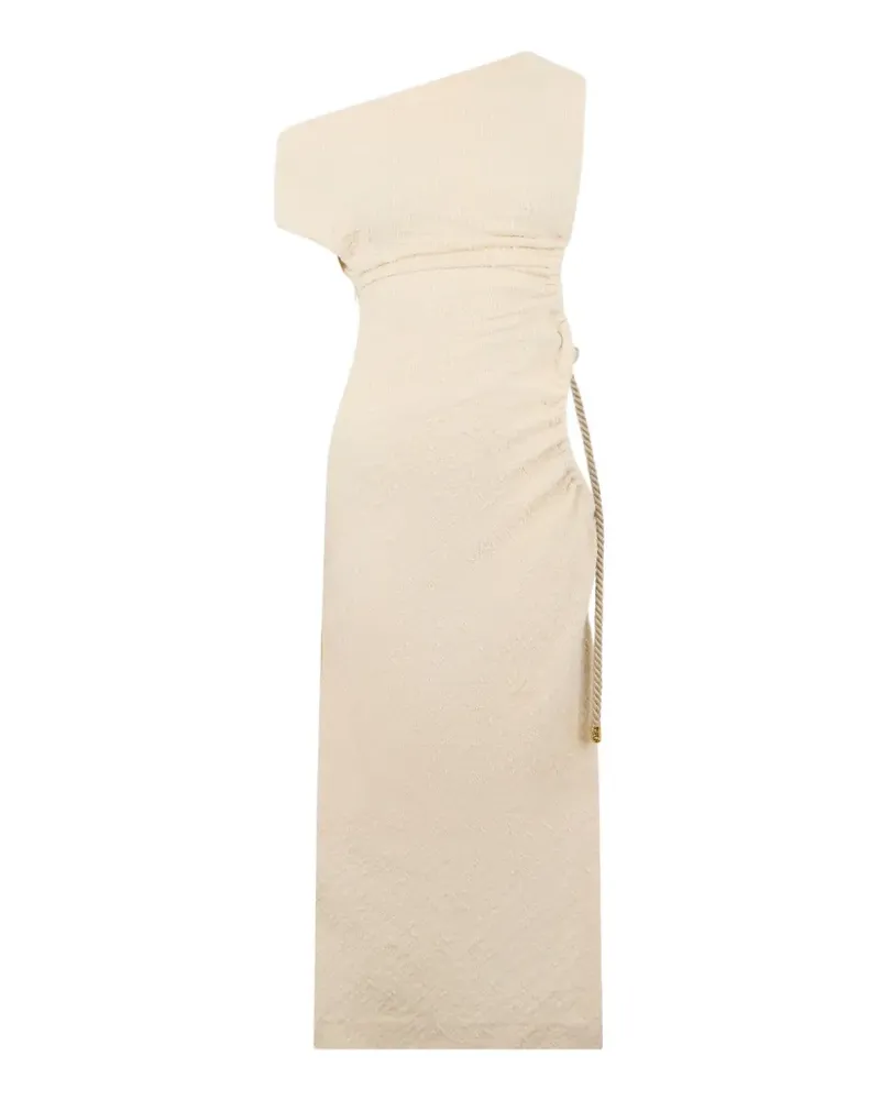 Roberto Cavalli one-shoulder cut-out midi dress - Nude Nude
