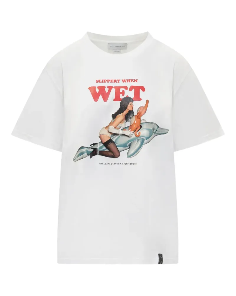 Stella McCartney x Jeff Koons T-Shirt mit grafischem Print - Weiß Weiß