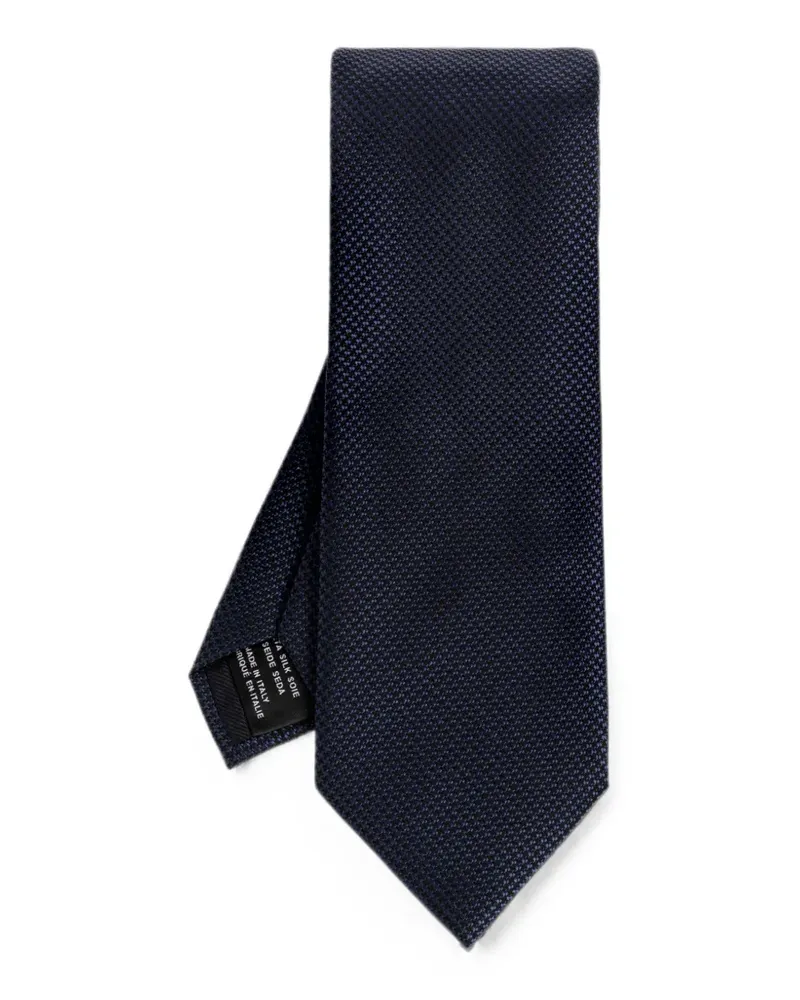 Tom Ford micro-pattern silk tie - Blau Blau
