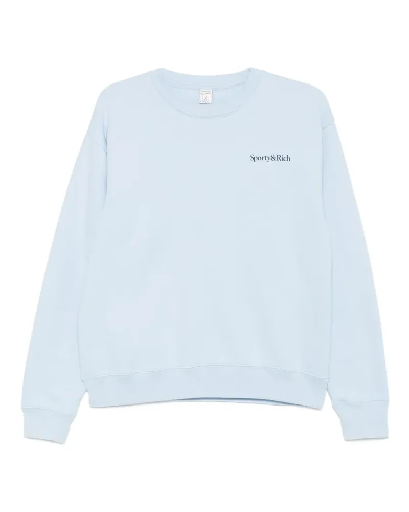 SPORTY & RICH Sweatshirt mit Slogan-Print - Blau Blau