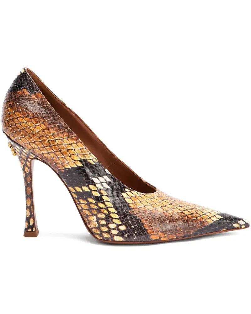 Roberto Cavalli High-Heels mit Schlangen-Prägung - Braun Braun