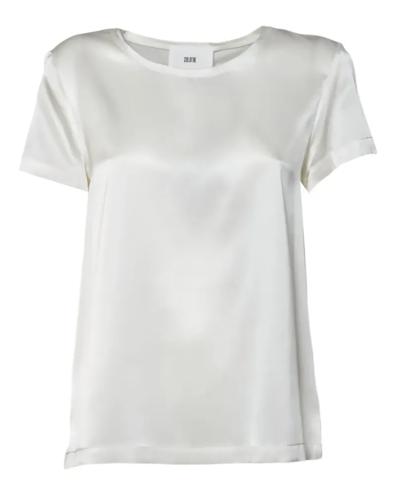 SOLOTRE Oberteil mit Rundhalsausschnitt - Weiß Weiß