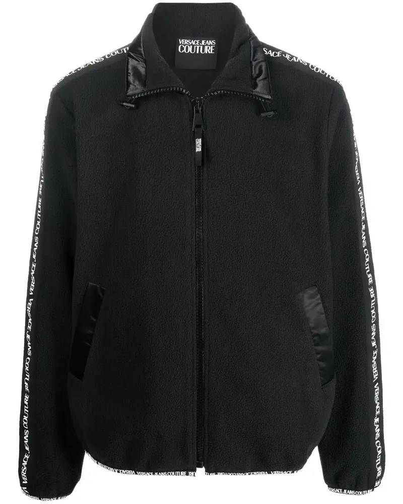 Versace Jeans Sportjacke mit Logo-Print - Schwarz Schwarz