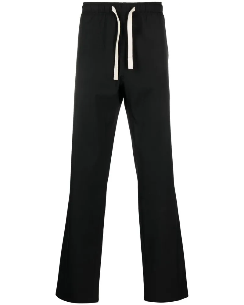 Palm Angels Gerade Hose mit Monogramm - Schwarz Schwarz