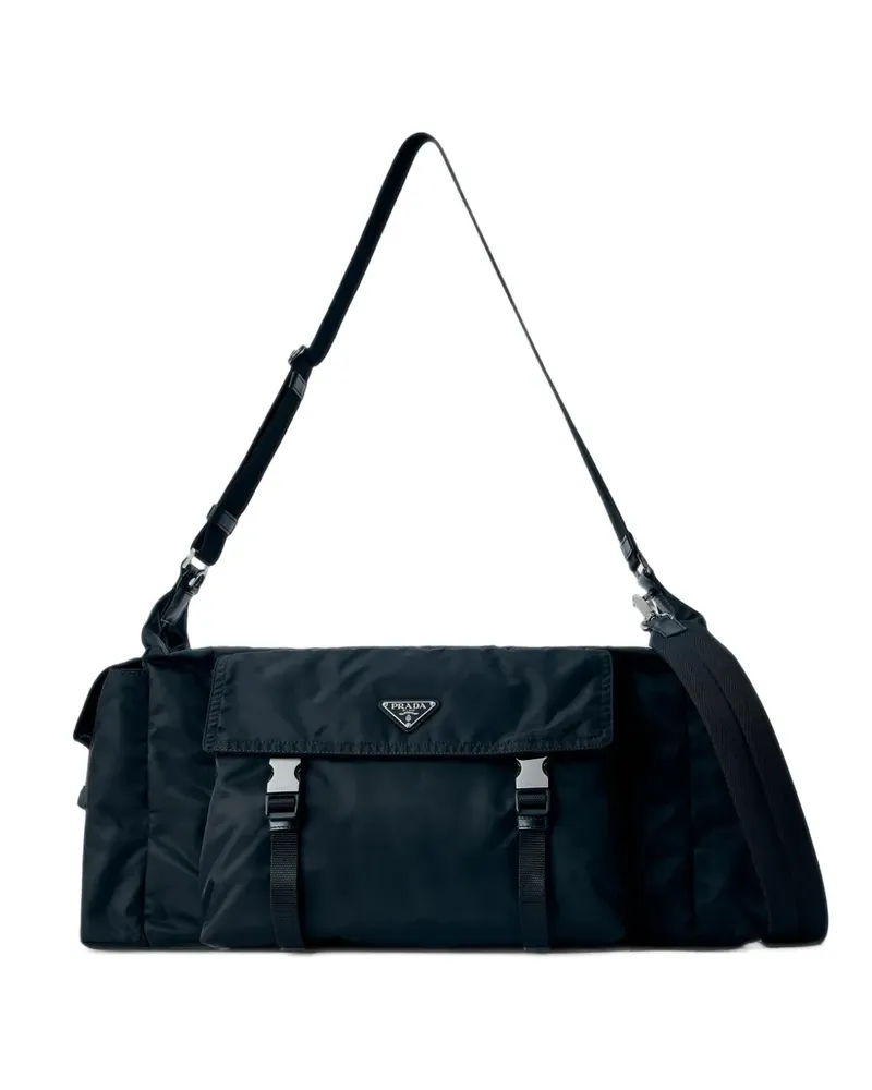 Prada Explore Tasche aus Re-Nylon und Leder - Schwarz Schwarz
