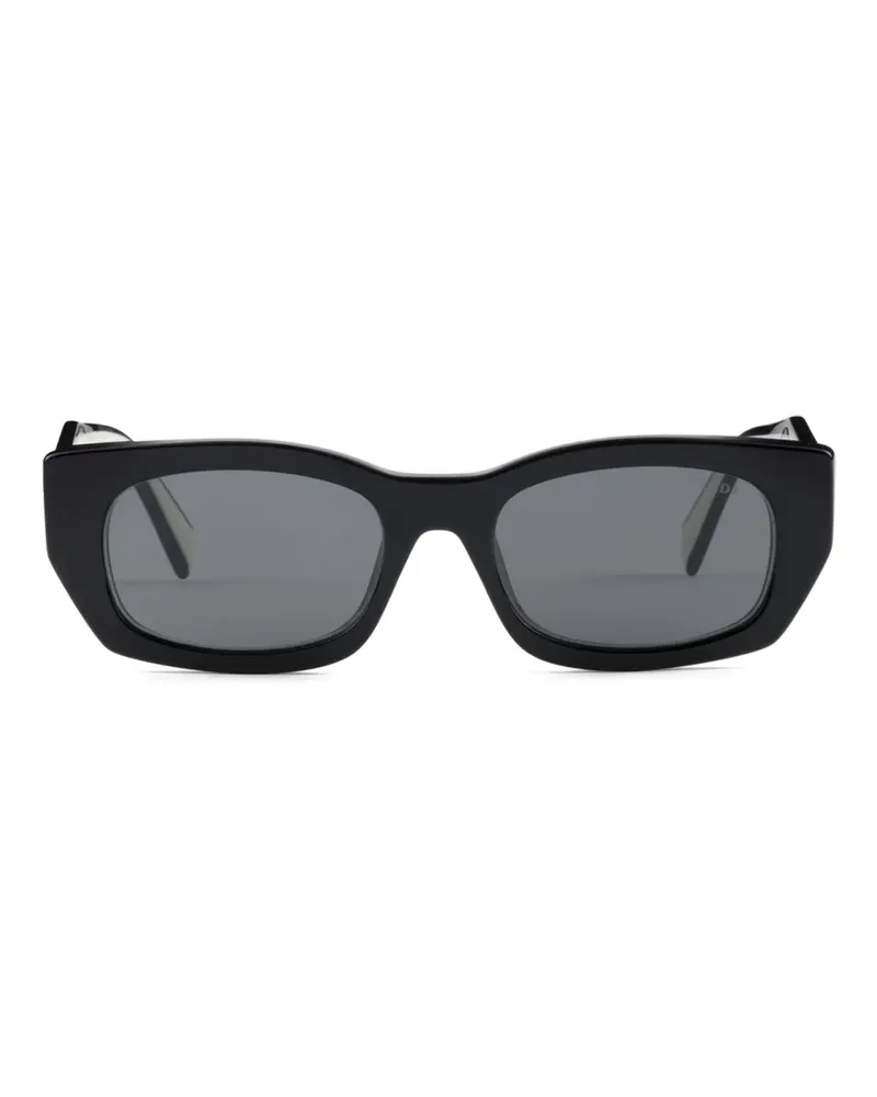 Prada Sonnenbrille mit Logo-Print - Schwarz Schwarz